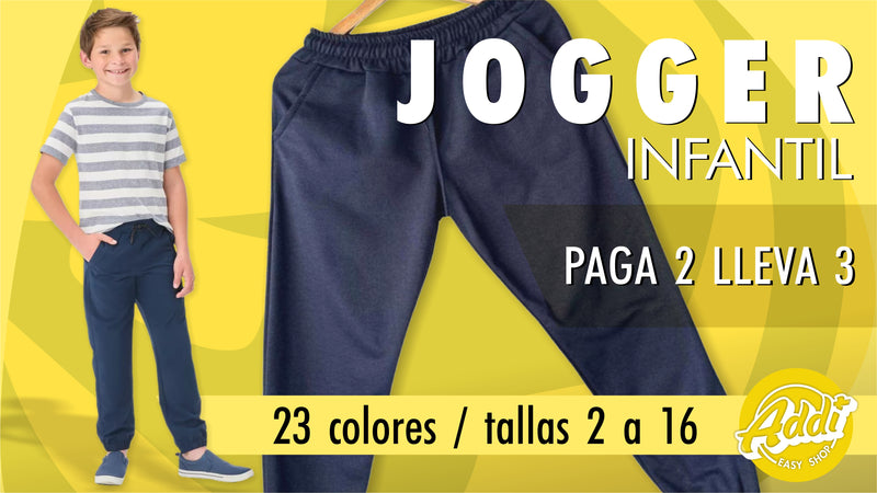 JOGGER NINOS TALLAS DE LA 10 A LA 16